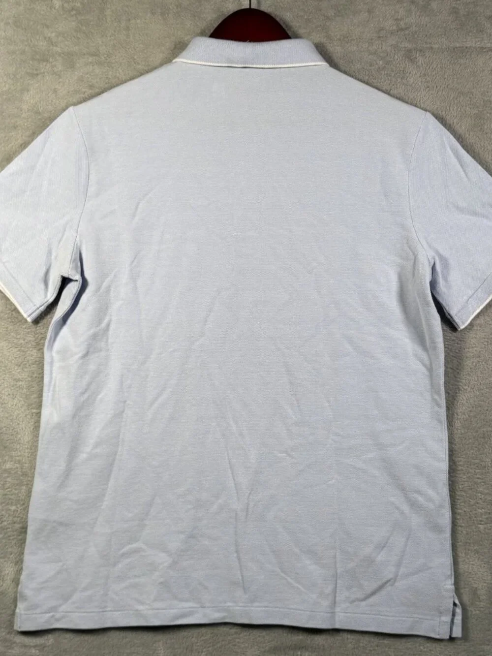 Polo Ralph Lauren Shirt Mens M Light Blue Classic Fit Tipped Collar Short Sleeve
